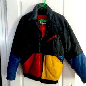 Pelle Cuir leather Down jacket